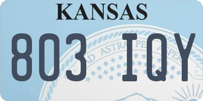 KS license plate 803IQY