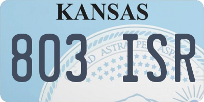 KS license plate 803ISR