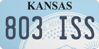 KS license plate 803ISS