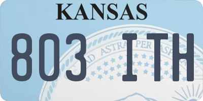 KS license plate 803ITH
