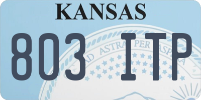 KS license plate 803ITP