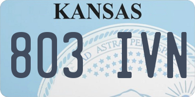 KS license plate 803IVN