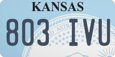 KS license plate 803IVU