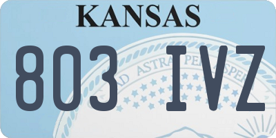 KS license plate 803IVZ