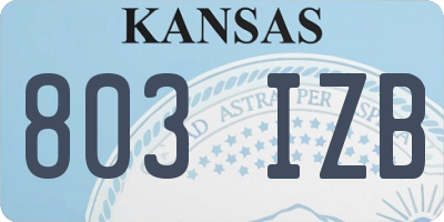 KS license plate 803IZB