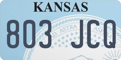 KS license plate 803JCQ