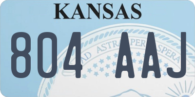 KS license plate 804AAJ