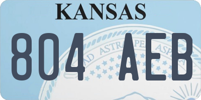 KS license plate 804AEB