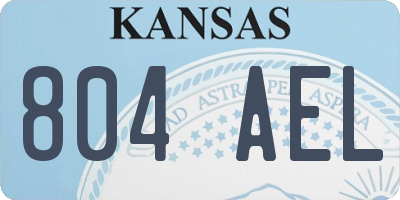 KS license plate 804AEL