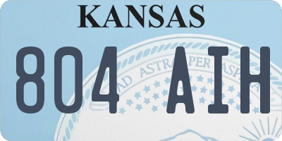 KS license plate 804AIH