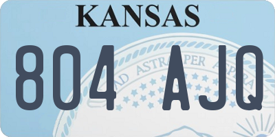 KS license plate 804AJQ