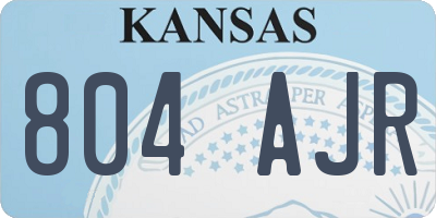 KS license plate 804AJR