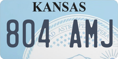 KS license plate 804AMJ