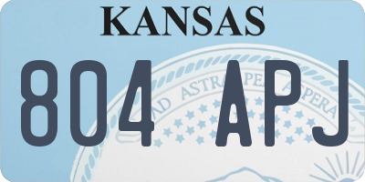 KS license plate 804APJ