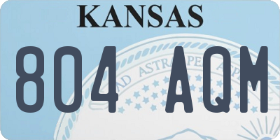KS license plate 804AQM