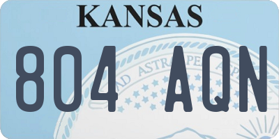KS license plate 804AQN