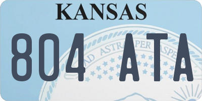KS license plate 804ATA