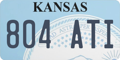 KS license plate 804ATI