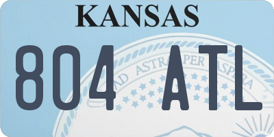 KS license plate 804ATL