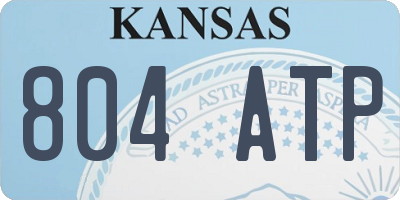 KS license plate 804ATP