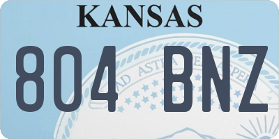 KS license plate 804BNZ
