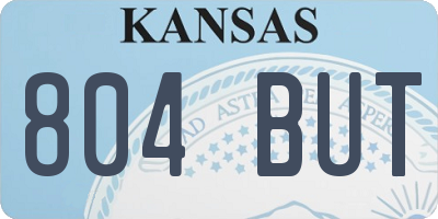 KS license plate 804BUT