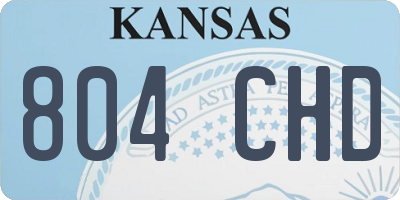 KS license plate 804CHD