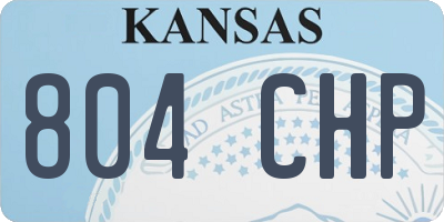 KS license plate 804CHP