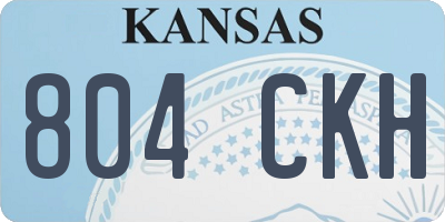 KS license plate 804CKH