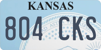KS license plate 804CKS