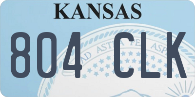 KS license plate 804CLK