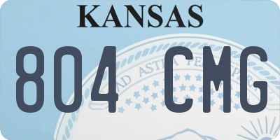 KS license plate 804CMG