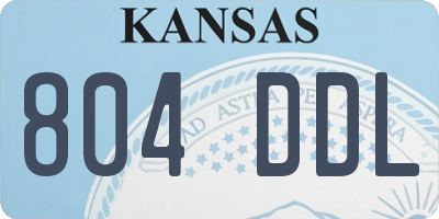 KS license plate 804DDL