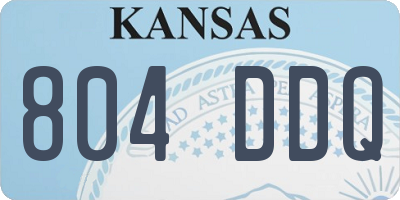 KS license plate 804DDQ