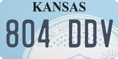 KS license plate 804DDV