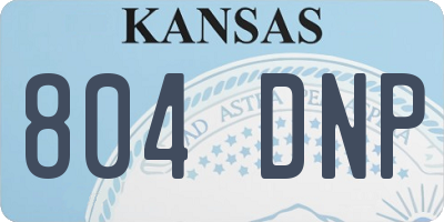 KS license plate 804DNP