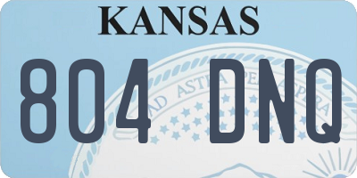 KS license plate 804DNQ