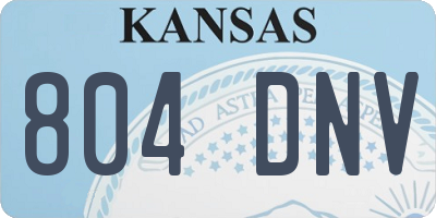 KS license plate 804DNV