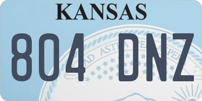 KS license plate 804DNZ