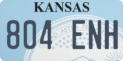 KS license plate 804ENH