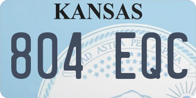 KS license plate 804EQC