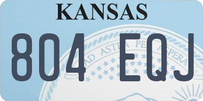 KS license plate 804EQJ