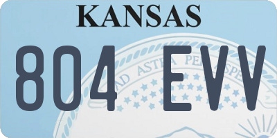 KS license plate 804EVV