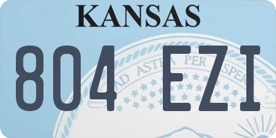 KS license plate 804EZI