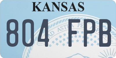KS license plate 804FPB