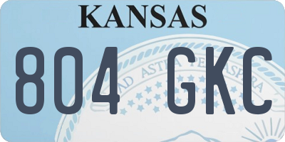 KS license plate 804GKC