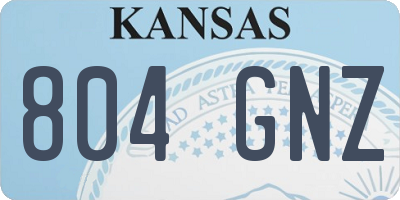 KS license plate 804GNZ