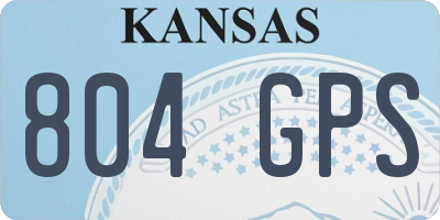 KS license plate 804GPS