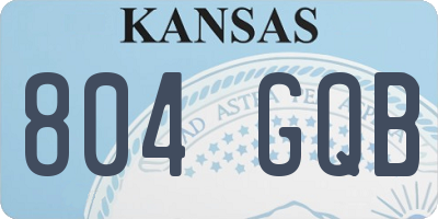KS license plate 804GQB
