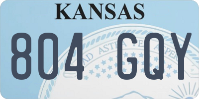 KS license plate 804GQY